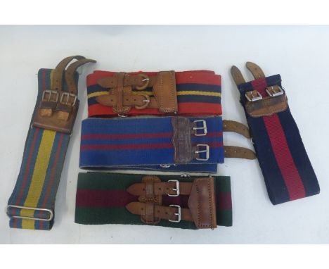 Five British Army stable belts.