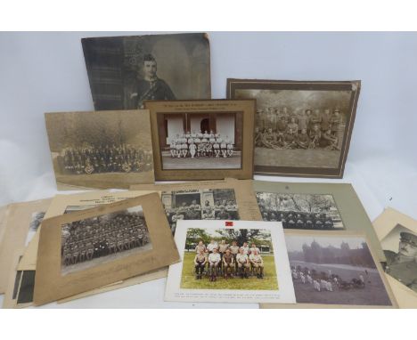 Twenty large format photographs, the largest being approximately 15 3/4 x 19 1/2", mostly mounted on card, including 1932 Som