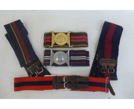 Five British Army stable belts.