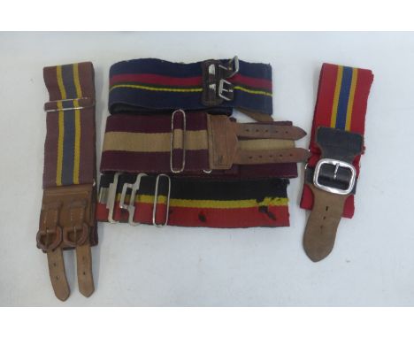 Five British Army stable belts.