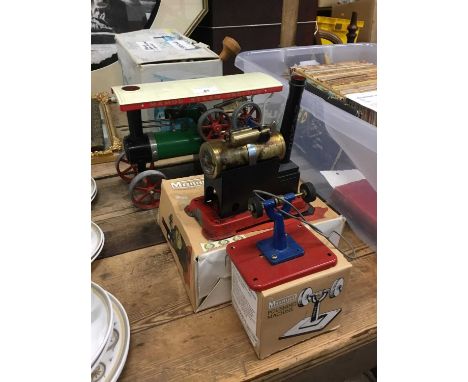 Sundry items, including Mamod steam engine and tractor,