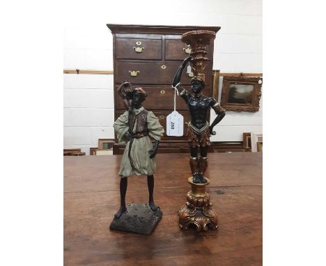 Blackamoor candlestick and other similar figures