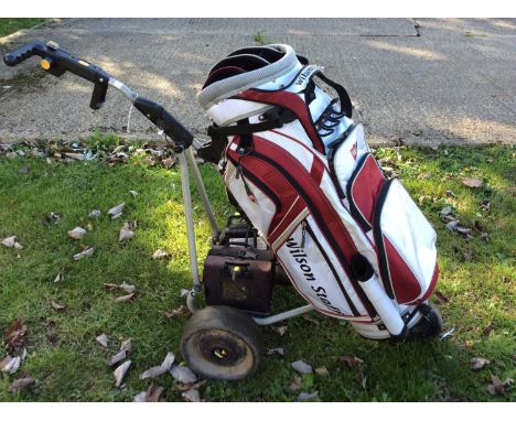 Wilson Staff electric golf caddy trolley with chargerCondition report: The charger has been PAT tested and the trolley itself