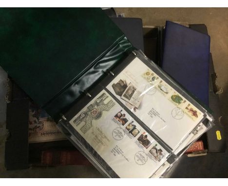 Box first day covers in various albums