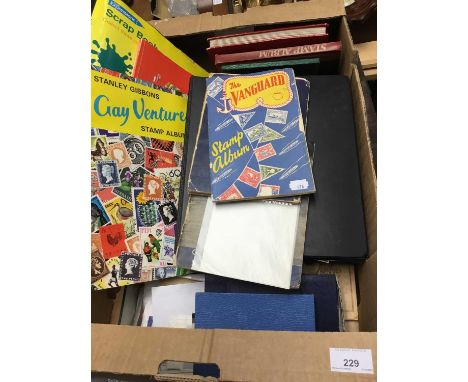 Box of stamps to include GB and world stamps in albums and loose, First Day Covers etc