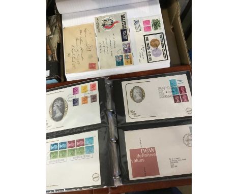 Album of early first day covers, together with three other albums of later first day covers