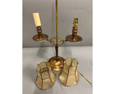 A twin arm electric light and a wall light 