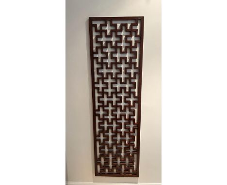 A Geometric wooden art panel 175cm x 52cm