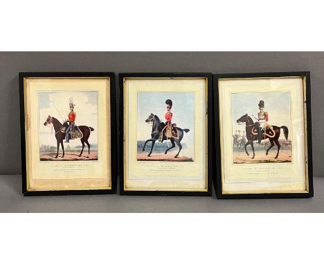 Three Military prints of British Army Officers 18cm x 13cm 