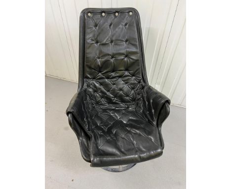  A Vintage Jetson High Back Swivel Lounge Chair by Bruno Mathsson for Swedish company DUX