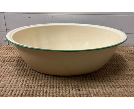 A Swedish enamel wash bowl (W60cm)