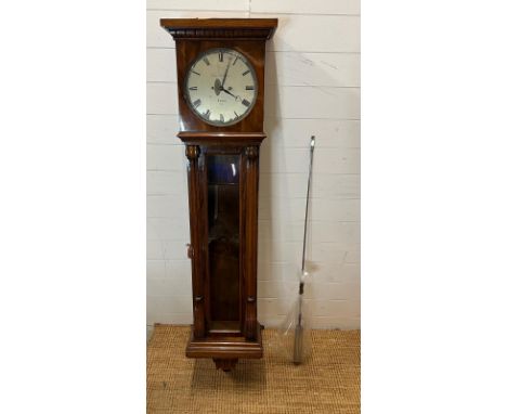 A Charles Frodsham London 838 wall regulator. Gong striking, eight day six pillar twin fusee movement in walnut case, Signed 
