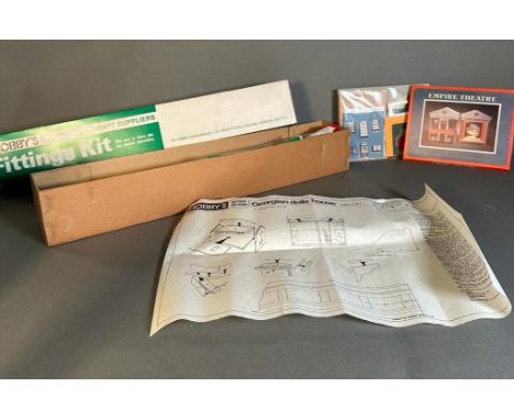 Two vintage boxed model kits, a Hobby's Georgian dolls house and a Masterplan model theatre 