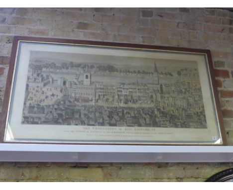 James Basire engraving - The Procession of King Edward VI from the Tower of London to Westminster - Feb 19th from the origina