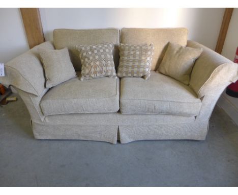 A Multiyork two seater sofa with cushions and arm covers
Condition report:  As new