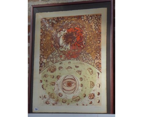 A coloured etching entitled - The Beginning - signed Walter Hoyle - 79 cm x 58 cm 