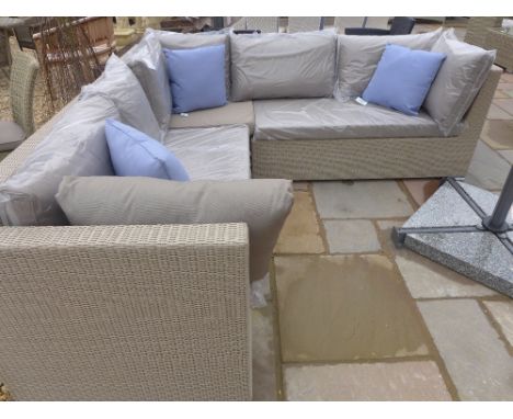 A Bramblecrest light Rio corner suite with cushions