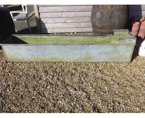 A galvanized water trough ideal for planting - up 2.5m long x 47cm deep x 41cm tall