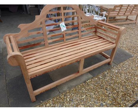 A Bramblecrest teak Lutyens bench - Width 160 cm 