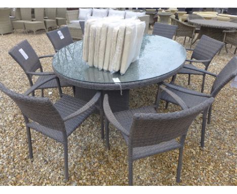 A Bramblecrest Rio oval table with eight armchairs - 2m x 1.5 m 