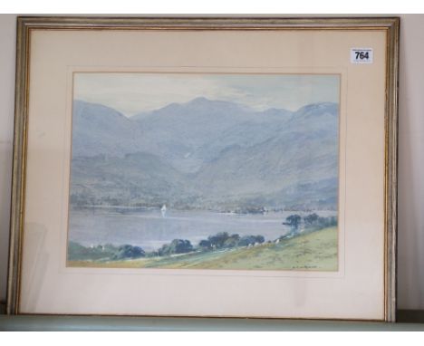 Henry R Wilkinson ARCA watercolour - Coniston Lake - 27cm x 37cm