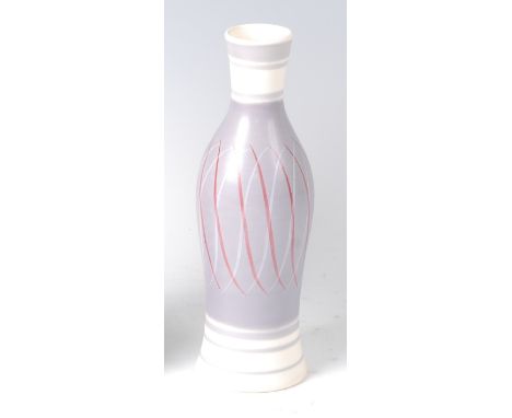 Alfred Read for Poole Pottery - a model 692 vase, of slender tapering form, printed backstamp, impressed number and further p