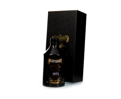 GLENTURRET 1972 - HALF BOTTLE Single Malt Scotch Whisky 37.5cl,43% volume, black ceramic bottle in box.