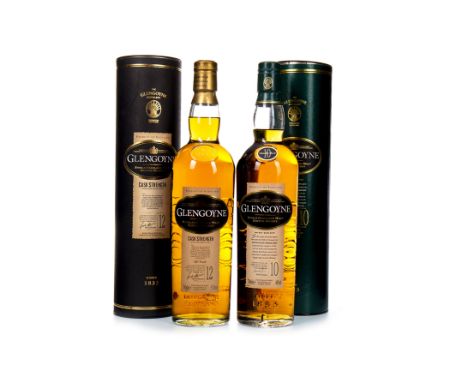 GLENGOYNE CASK STRENGTH 12 YEARS OLD Single Malt Scotch Whisky 700ml, 57.2% volume, in tube. GLENGOYNE 10 YEARS OLD Single Ma