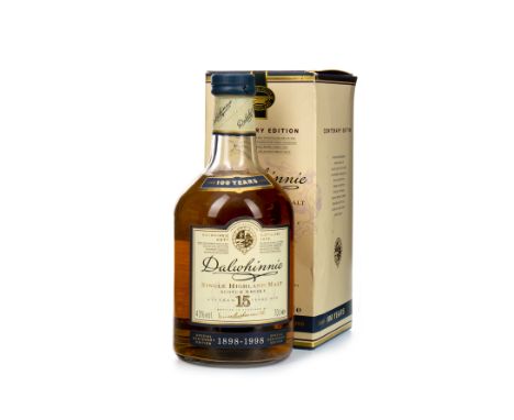 DALWHINNIE 15 YEARS OLD CENTENARY EDITION Single Malt Scotch Whisky 70cl, 43% volume, in carton.
