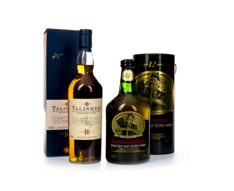 BUNNAHABHAIN 12 YEARS OLD - ONE LITRE Single Malt Scotch Whisky One litre, 43% volume, in tube. TALISKER AGED 10 YEARS Single