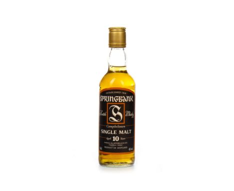 SPRINGBANK 10 YEARS OLD - HALF BOTTLE Single Malt Scotch Whisky 35cl, 46% volume.