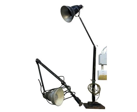 A vintage black painted Anglepoise lamp and another (both af) (2).