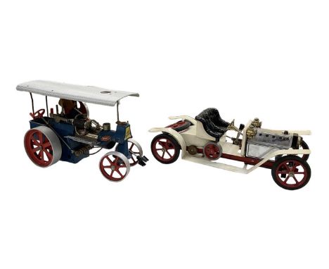 MAMOD; a scratch built model Wilesco steam engine and a Mamod scratch built car (2).