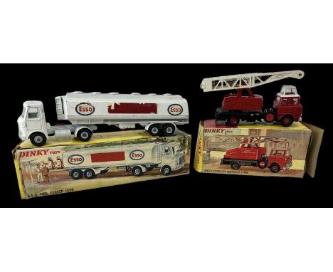 DINKY TOYS; a vintage boxed A.E.C. Fuel Tanker Esso and a boxed Dinky Toys Jones Fleetmaster Cantilever Crane (2).