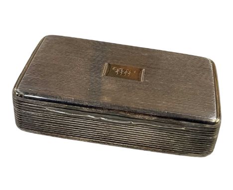 THOMAS EDWARDS; a George III hallmarked silver snuff box, London 1832, 7.5 x 4.5cm, approx 2.8ozt/88g.