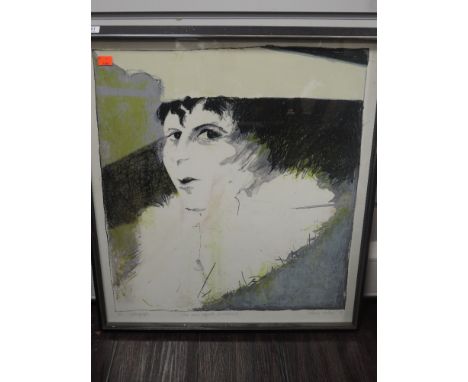 A print, lithograph, after Valerie Tarlton, Elle vous regarde froidement, numbered 3/7, signed and dated (19)75, 60 x 55cm, p