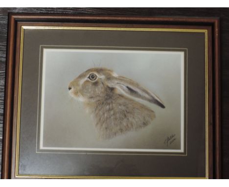 A print after, R Fletcher, hare, signed and dated 2004, 20 x 27cm, and three prints, hares, inc after Hannah Loymuir, signed 
