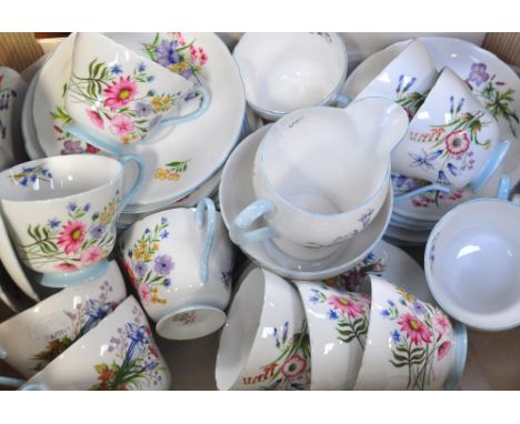 A 1930s Shelley "Wild Flowers", No.13668 tea service.