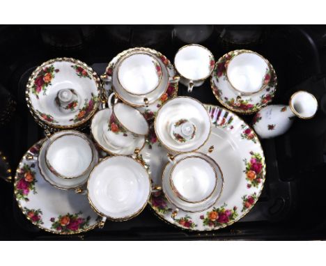 A Royal Albert, "Old Country Roses" tea service to include plates, cups, saucers etc.