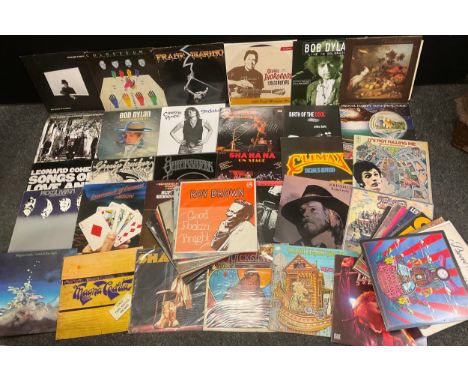 Vinyl LP Records, mixed genres, including, George Thorogood And The Destroyers, Bob Dylan, The Oyster Band, Chrissie Hynde, J