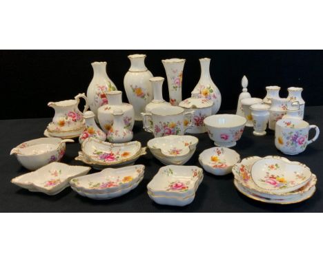 Royal Crown Derby Posies - table and trinket ware inc vases, table bell, trinket dishes, bowls etc, mostly first quality qty 