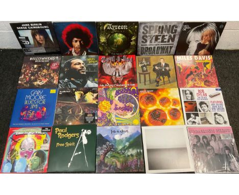 Vinyl LP Records, mixed genres, mostly modern presses,180 gram vinyl, including Marvin Gaye, The Polite Force, Bellowhead, Je