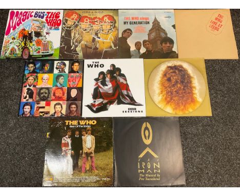 Vinyl LP Records, The Who, Magic Bus DL 75064, Odds &amp; Sods ACB 254, The Who Sings My Generation, DL74664, Live At Leeds 2