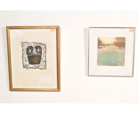 Two late 20th Century prints to include Two Horses by Lindsay J Keir printed on textured paper together with another print by