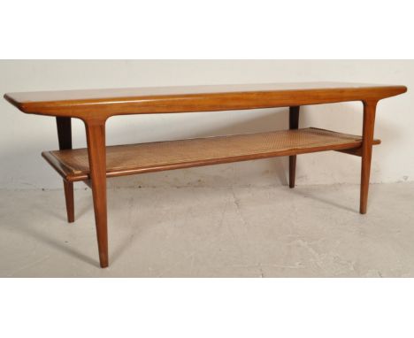 Johannes Andersen - CFC Silkeborg - A mid century teak wood long john coffee / occasional table by Johannes Andersen ( Danish