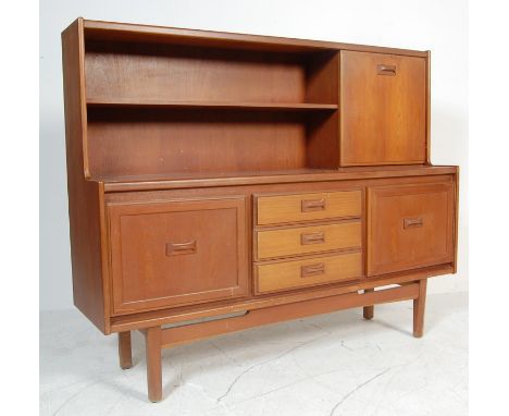 William Lawrence Of Nottingham - An original 1970's retro vintage teak wood Danish influence highboard credenza designed by W