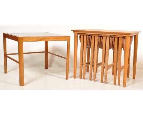 Believed Poul Hundevad - A set of retro vintage 20th Century Czech teak wood nesting tables. The nest of tables comprising on