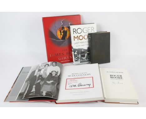 James Bond and Related - Group of five Signed hardback books, includes, FLEMING (Ian). Dr No (unsigned) first edition, second