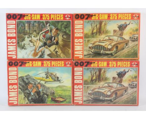 James Bond 007 - Four boxed Jigsaw puzzles by Arrow Games, Goldfinger x 2, From Russia With Love and Thunderball, (4). Condit
