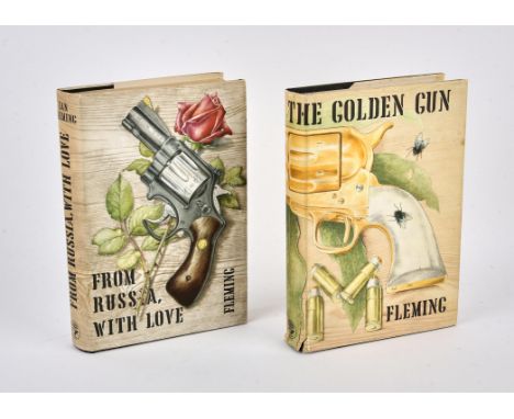 James Bond From Russia With Love & The Man With the Golden Gun  Ian Fleming first edition, first impression Hardback books, t